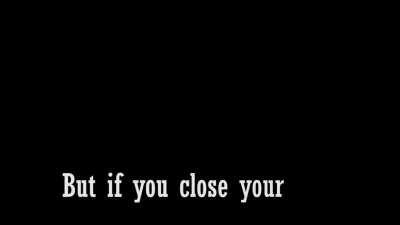 What if we all close our eyes?