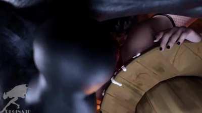 Goth Max fucked wide open by a werewolf (Life is Strange) [Regina3D]