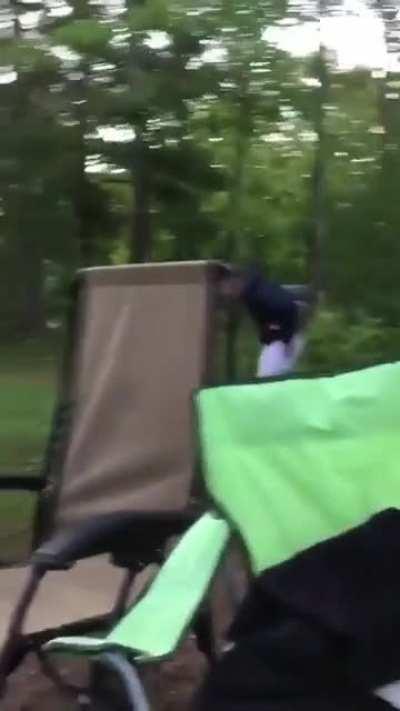 Foolish friend sets his friend's pants on fire while he is asleep.