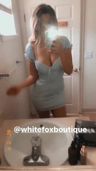 Baby blue mini dress and bikini