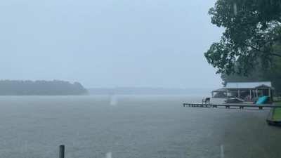 As requested: rain on the lake this weekend but with sound