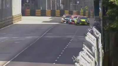 Big crash during the last restart of the Macau GP TCR Asia. Driver is okay.