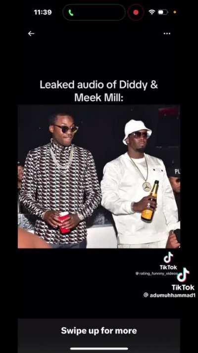 Leak Audio of daddy and meek mill