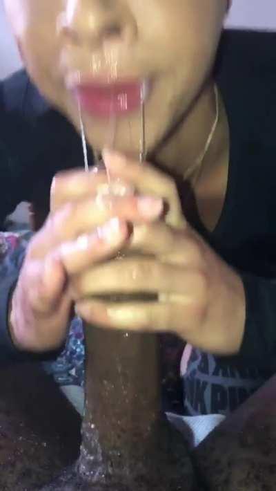 Teanna Trump gives amazing sloppy head 😍