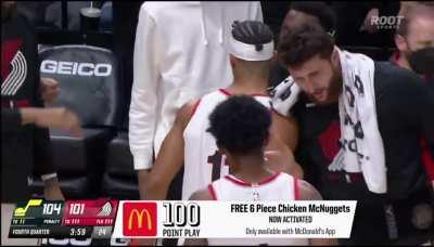 [Highlight] Hart with the steal and brake check on Talen Horton-Tucker for the open layup