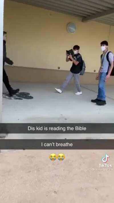 Bible Kid Preaches about god to an LGBTQ Atheist with green hair and chase ensues