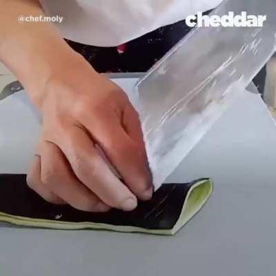 The food art this chef creates with a knife.