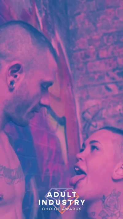 Slow motion spitting in her mouth and her loving every second of it 