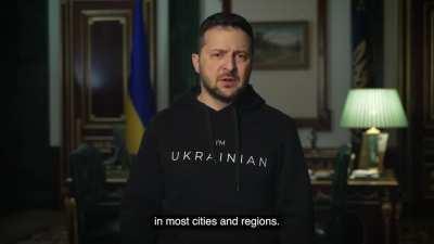 President Zelensky's Latest Address. 16/12/22. Duration 4m11. English Subtitles.