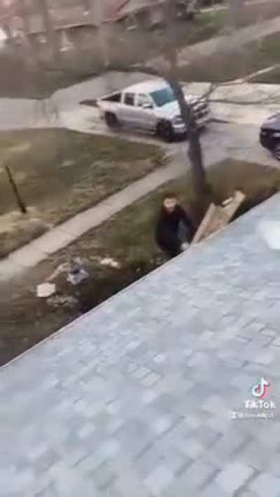 Drinking on my friends roof