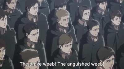 Erwin gives a speech for all those participating in the civil war