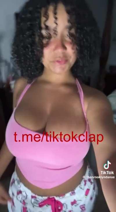 She loves showing off her huge tits 