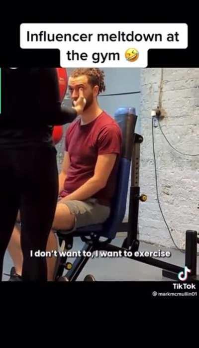 To work out in peace at the gym... 