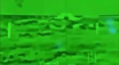 Watch moment as a Bradley IFV fires a TOW missile at a range target (T-55) when a duck suddenly flies into the path of the missile, completely obliterating it and also saving the tank