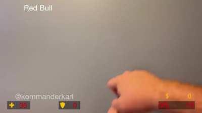 3D-художник с ником Kommander Karl начал новый год с очередного ролика, где он «перезаряжает» случайные предметы. На этот раз под руку ему, среди прочего, попались банка Red Bull, женская туфля и велосипедный насос