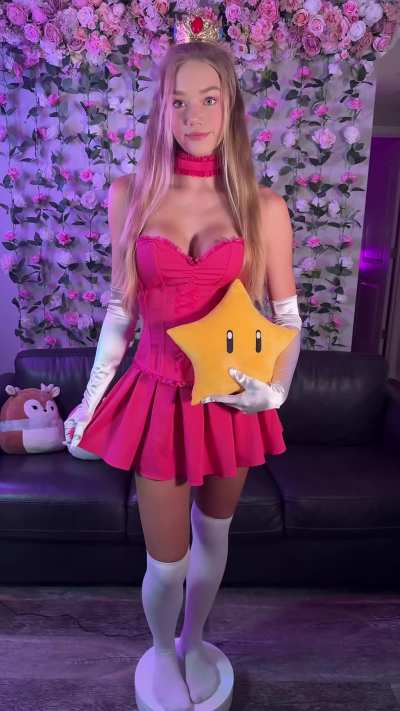 Waiting to be rescued from bowsers castle