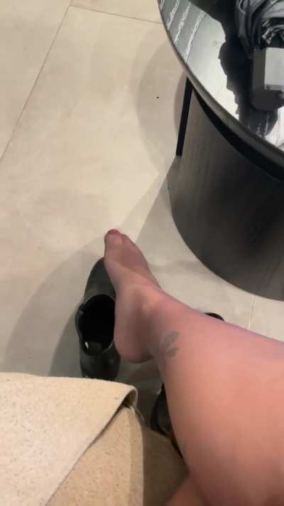 Had to take my shoes off to air them out hope nobody can smell them