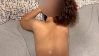 Leaving her back painted and her legs shaking