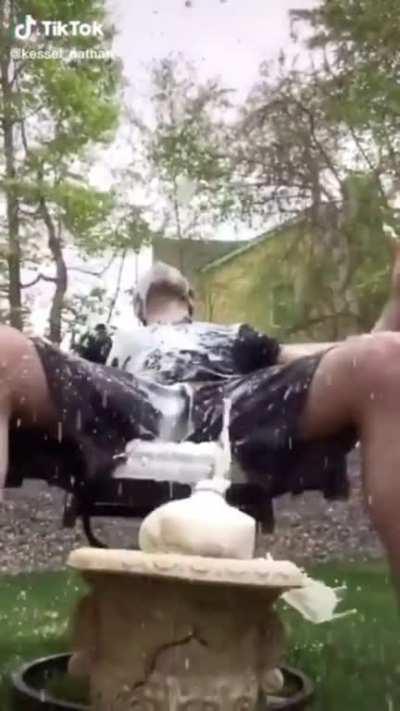 Rubber banding spoiled milk...