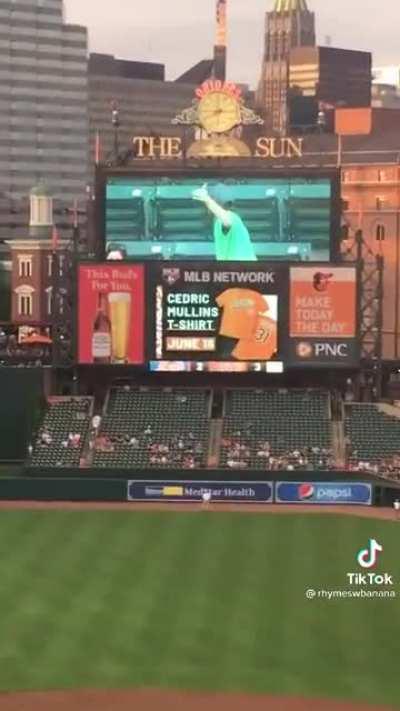 Baseball rage caught on the Jumbotron