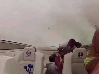 Guy floors the throttle on a speed boat and wrecks