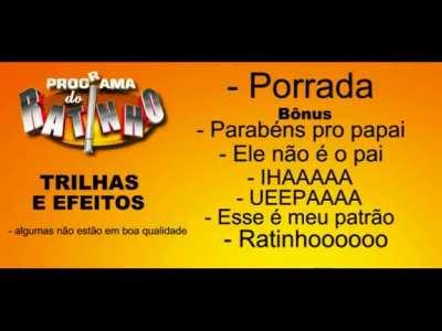 Efeitos sonoros do ratinho