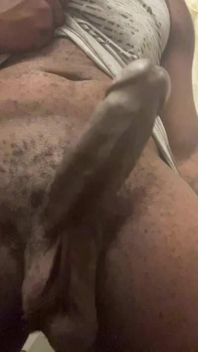 Home from work and throbbing 🍆