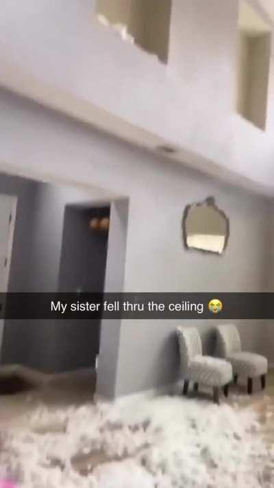 Child Falls from Ceiling and gives Death Stare.