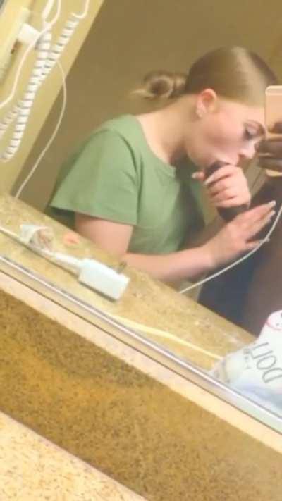 Rock hard dick is all she gets when boyfriend is around