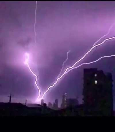 This Ground to Cloud lightning (sometimes called Upward Moving lightning) in Australia