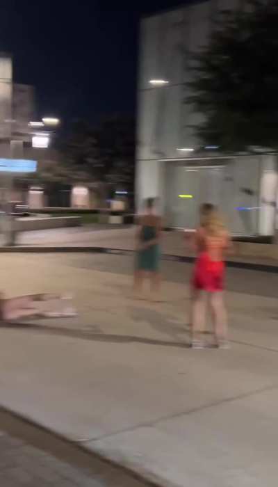 Girls' night out, some good old-fashioned hair pulling, thong showing entertainment