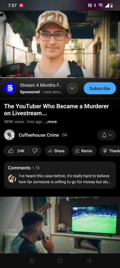 Yuriy appears in Murder Documentary, the channel has 2 million subs