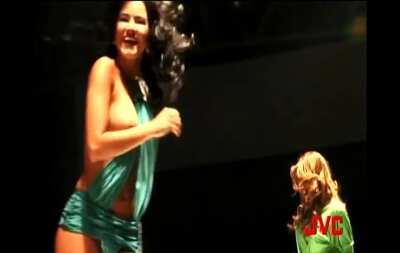 Tit out, doesn't care