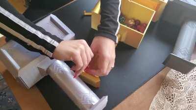 [OC] I made a Dwarven Hammer to store your dice collection and some minis