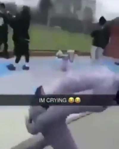 He swept him like a broomstick