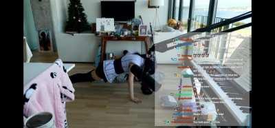 Pushups In Thigh Highs (source at start of screen cap)