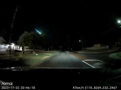 Incredible meteorite over WA just now.