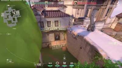 OP Cypher cam spot on Ascent (using Sage's wall) - and how enemies see it