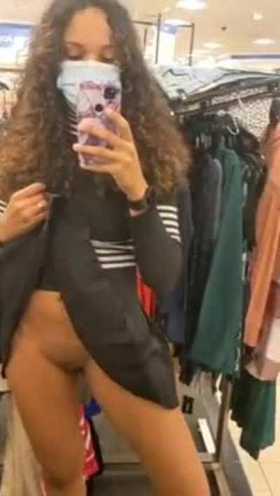 4.Today I took my girlfriend, Yaya out shopping for her Birthday 🎂 when she stopped and lifted her skirt, showing her pussy but now she sounds a like gangster. she even shoved all this junk food and games into the cart. I think maybe she's been bodyhoped 