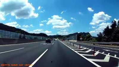 Mom misses exit and reverses into an 18 wheeler