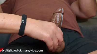 Cum by accident from ball play