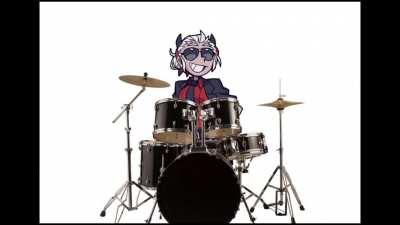 Justice is just playing drums