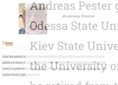 THE REAL PROFESSOR PESTER