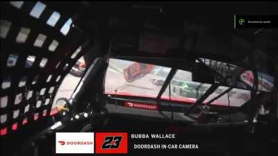 Close call for Bubba Wallace at Talladega Superspeedway