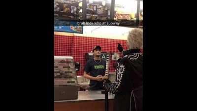 Something tells me that Subway gives him M O T I V A T I O N. Featuring Vergil from Devil May Cry Series