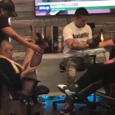 This guy getting a tattoo of his girlfriend's Vagina