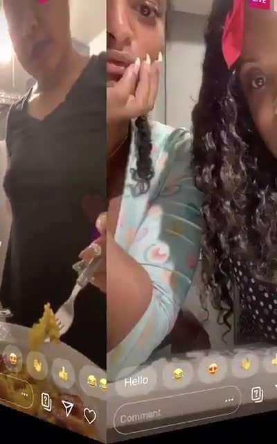 Shorty really cooked dinner in front of her whole family in a thong