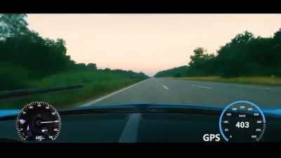 Going 400+ kmh on a public road. (I know this road has no speed limit but they are still setting theirselves in danger and other drivers in danger)