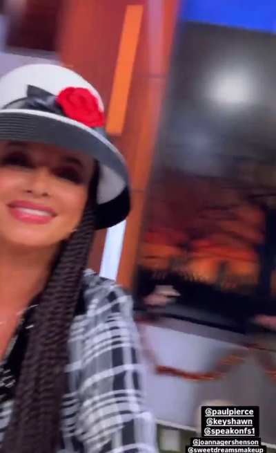 While on set for Speak with Paul Pierce and Keyshawn Johnson via insta story 10-31-24 