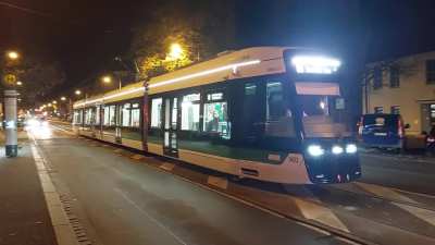 The real show with the new Magdeburg Flexities starts in the dark